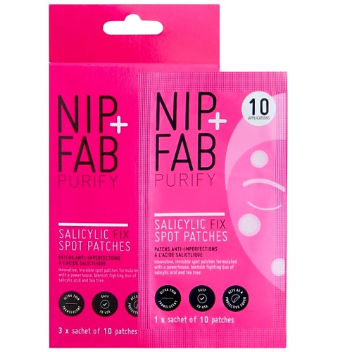 Патчи для лица NIP&FAB Патчи для лица с салициловой кислотой Purify Fix Spot Patches