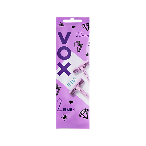 Станок для бритья VOX Станок для бритья одноразовый FOR WOMEN 2 лезвия 10 шт