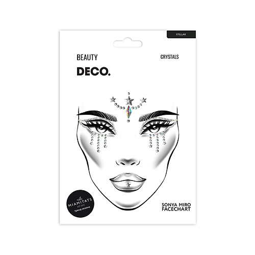 Наклейки для лица DECO. Кристаллы для лица и тела FACE CRYSTALS by Miami tattoos (Stellar)
