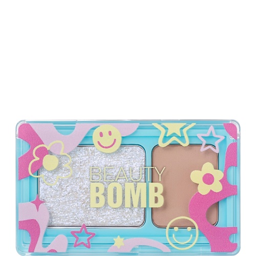 Палетка BEAUTY BOMB Палетка теней для век двойная Eyeshadow Palette