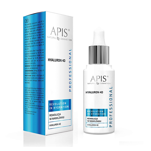 Сыворотка для лица APIS NATURAL COSMETICS Интенсивно увлажняющая сыворотка для лица Hyaluron 4D