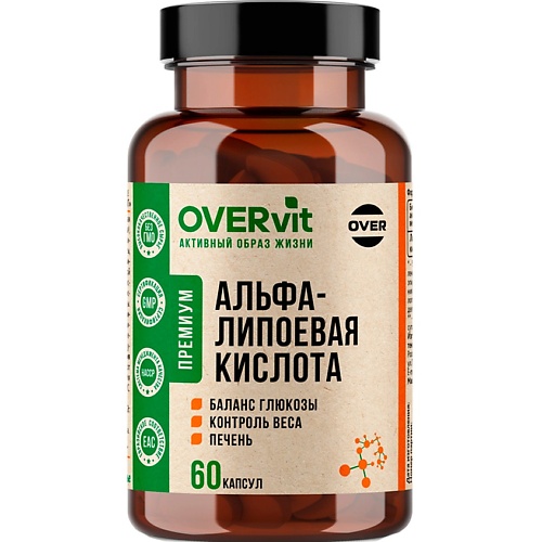 БАД к пище "Альфа липоевая кислота 100 мг" OVERvit