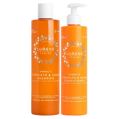 Набор для ухода за волосами LUMENE Набор для блеска волос Nordic-C Strength & Shine Bundle: Шампунь + Кондиционер