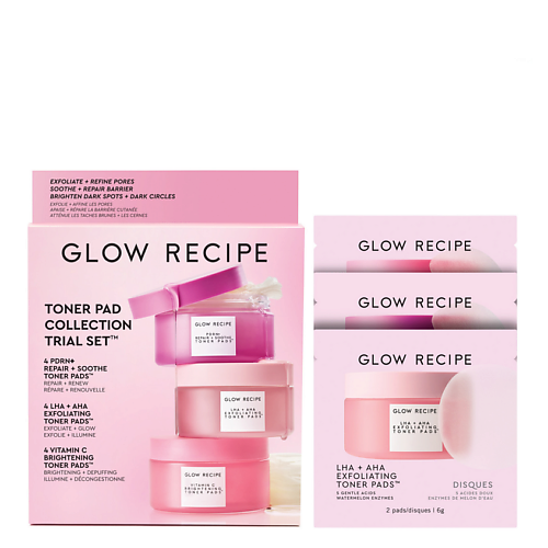 Набор средств для лица GLOW RECIPE Набор миниатюр тонер-пэдов Toner Pad Kit