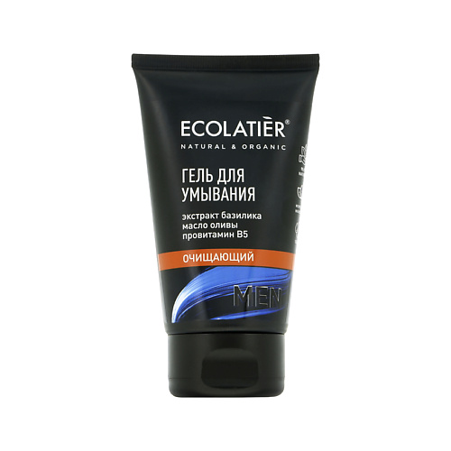 Гель для умывания ECOLATIER Ecolatier Гель для умывания MEN очищающий с экстрактом базилика, маслом оливы и провитамином В5