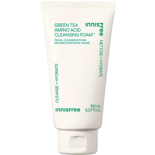 Пенка для умывания INNISFREE Увлажняющая пенка для умывания с экстрактом зеленого чая и аминокислотами Green Tea