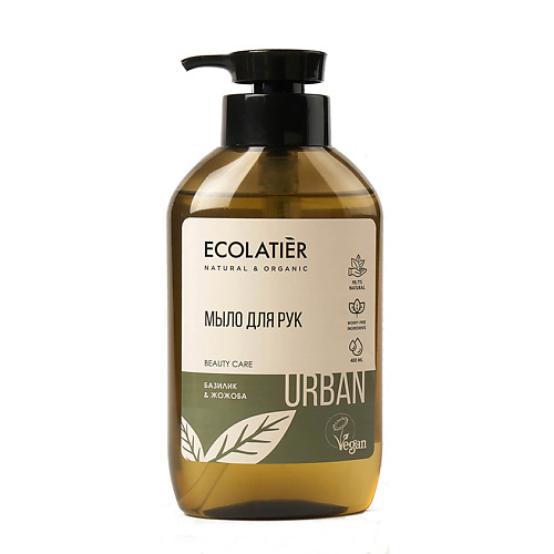 Мыло жидкое для умывания ECOLATIER Ecolatier Мыло жидкое Базилик и жожоба