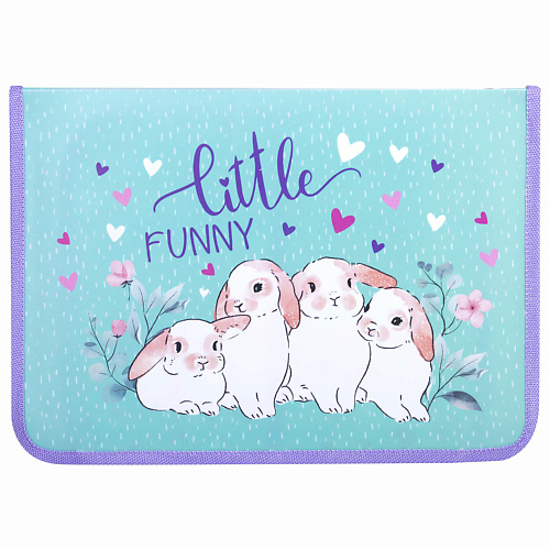 Папка для бумаг ЮНЛАНДИЯ Папка для труда на молнии Little bunny