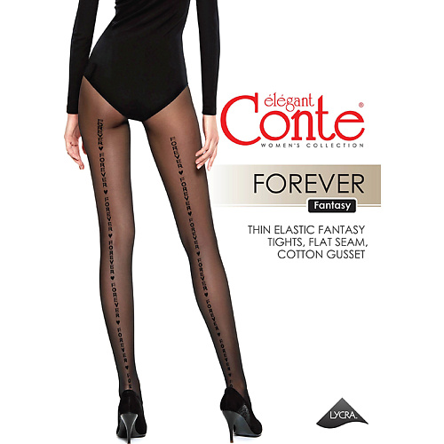 Колготки CONTE ELEGANT Колготки женские FANTASY FOREVER 30 den (Nero) р-р 2