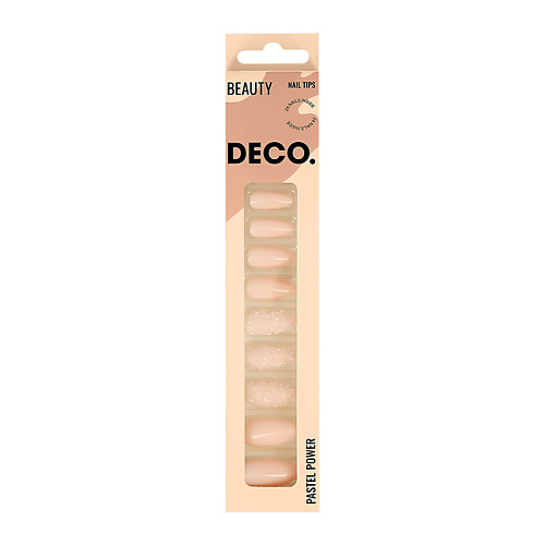 Накладные ногти DECO. Набор накладных ногтей PASTEL POWER sugar