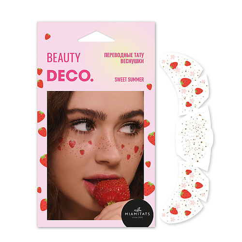 Наклейки для лица DECO. Набор переводных тату-веснушек FAIRYCORE by Miami tattoos (sweet summer)