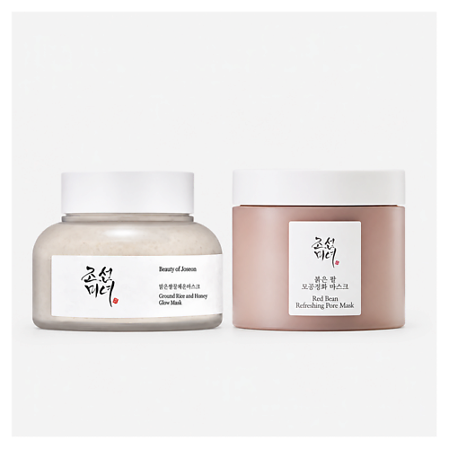 Набор средств для лица BEAUTY OF JOSEON Набор для лица: Маска Ground Rice and Honey Glow + Маска Red Bean Refreshing Pore