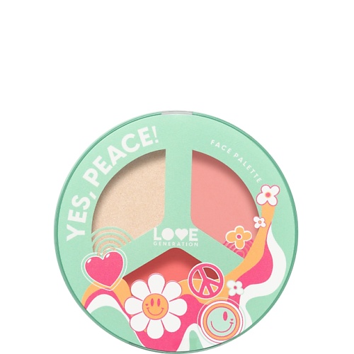 Палетка LOVE GENERATION Палетка для лица Yes, Peace! Cheeky Glow