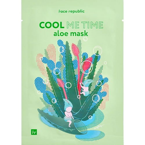 Маска для лица FACE REPUBLIC Маска для лица охлаждающая с алоэ Cool me time aloe mask