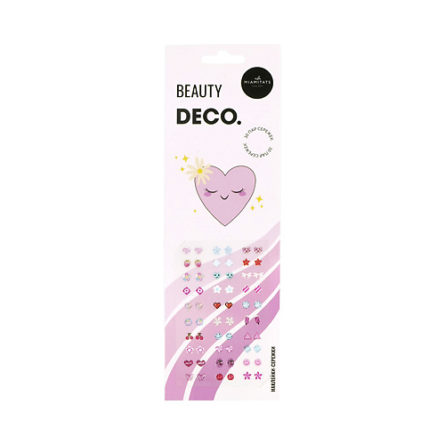 Наклейки для лица DECO. Тату-сережки STICK ON EARINGS by Miami tattoos переводная (heart)