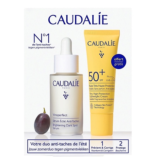 Набор средств для лица CAUDALIE Набор-дуэт для ровного тона кожи и защиты от солнца