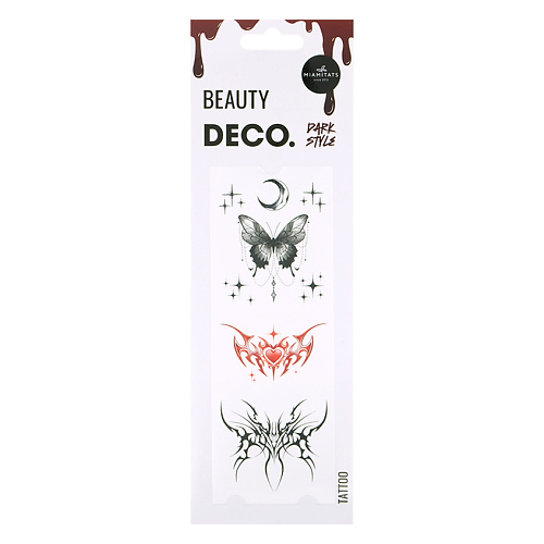 Тату DECO. Набор переводных татуировок для тела SCARY by Miami Tattoos переводная (Dark Style)