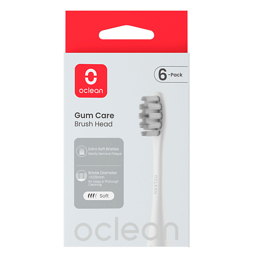 

OCLEAN Комплект насадок Gum Care P1S12 W06 для электрических зубных щёток, Комплект насадок Gum Care P1S12 W06 для электрических зубных щёток