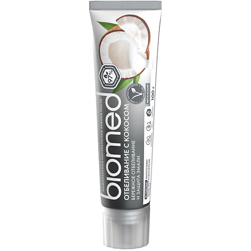 

BIOMED Комплексная зубная паста "Отбеливание с кокосом" Coconut Whitening 100, Комплексная зубная паста "Отбеливание с кокосом" Coconut Whitening
