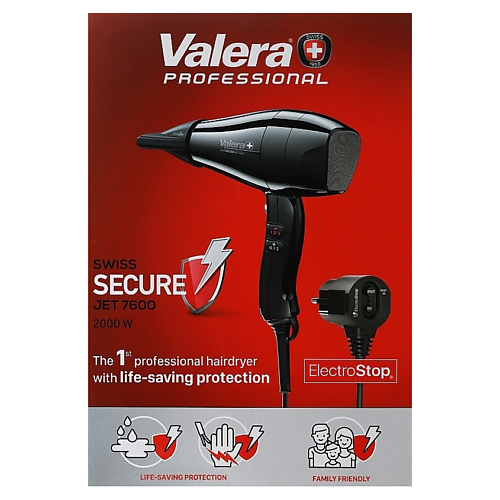 Фен VALERA Профессиональный фен Swiss Secure Jet 7600 Black