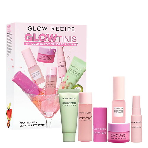 Набор средств для лица GLOW RECIPE Набор миниатюр для сияния кожи Glow-Tinis Set