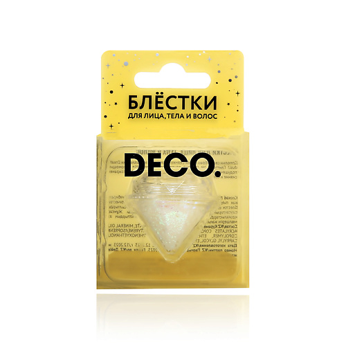 Глиттер для тела DECO. Блестки для лица, тела и волос DREAM DUST white
