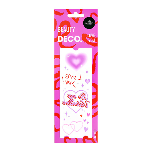 Тату DECO. Набор переводных татуировок для тела LOVE by Miami tattoos (love you)