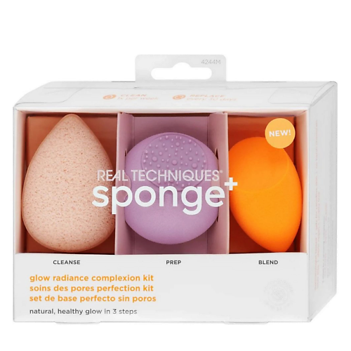 Спонж для нанесения макияжа REAL TECHNIQUES Набор спонжей Sponge Set Glow Radiance Complexion