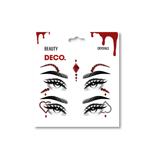 Наклейки для лица DECO. Кристаллы для лица и тела SCARY by Miami Tattoos (Bloody Mary)