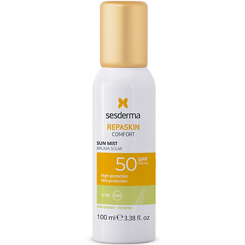 Солнцезащитный спрей для лица SESDERMA Спрей-мист солнцезащитный Розмарин SPF50 Repaskin Comfort Sun Mist