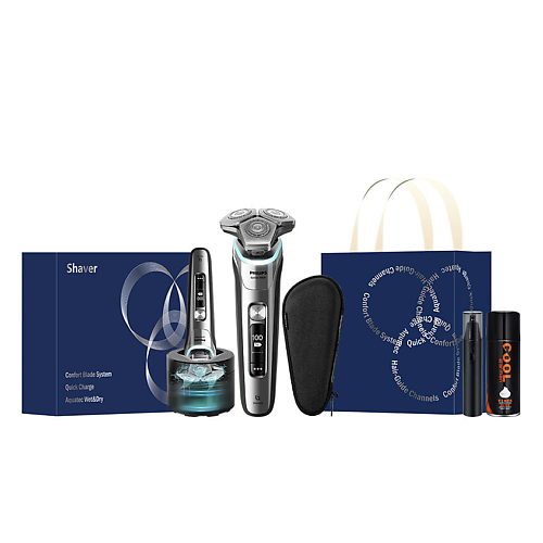 Электробритва PHILIPS Электробритва Series 9000 S9933 + Чехол + Станция очистки + Пена для бритья COOL + Триммер