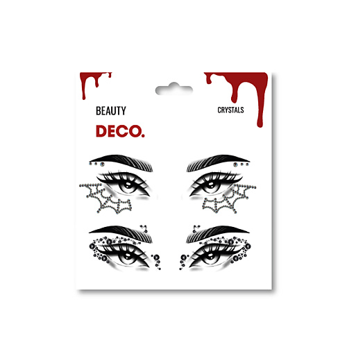Наклейки для лица DECO. Кристаллы для лица и тела SCARY by Miami Tattoos (Scary Me)