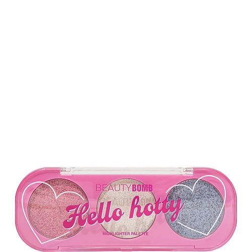 Хайлайтер для лица BEAUTY BOMB Палетка хайлайтеров для лица Hello Hotty