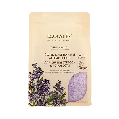 Соль для ванны ECOLATIER Ecolatier Соль для ванн Антистресс
