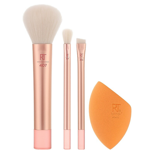 Набор кистей REAL TECHNIQUES Набор кистей и спонжей Midi Moment Face + Cheek + Eye