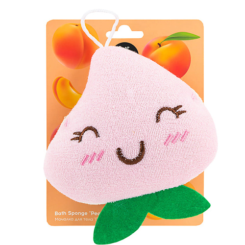 Мочалка ЛЭТУАЛЬ DEAR MOLLY Мочалка для тела Персик Bath Sponge Peach
