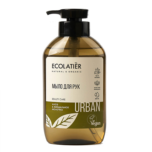Мыло жидкое для умывания ECOLATIER Ecolatier Мыло жидкое Алоэ и миндальное молочко