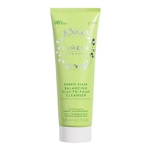 Пенка для умывания LUMENE Очищающая крем-пенка с глиной Nordic Clear Tyyni Balancing Clay-to-Foam Cleanser