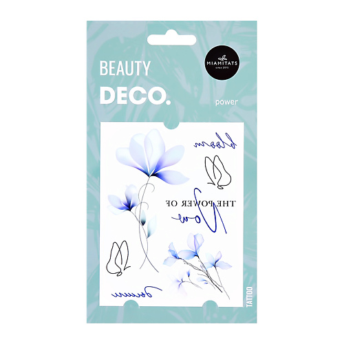 Тату DECO. Набор переводных татуировок для тела SPRING FLOWER by Miami Tattoos (Power)