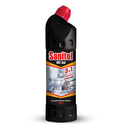 Чистящее средство для туалета SANITOL Чистящий гель для туалета 3 в 1