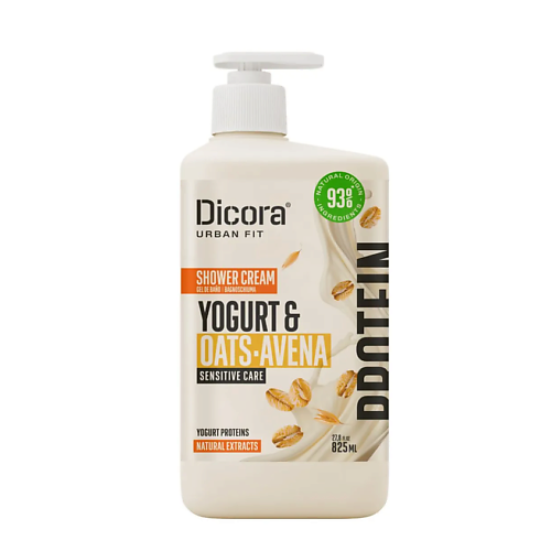 

DICORA URBAN FIT Крем-гель для душа "PROTEIN, Yogurt & Oats" 825, Крем-гель для душа "PROTEIN, Yogurt & Oats"