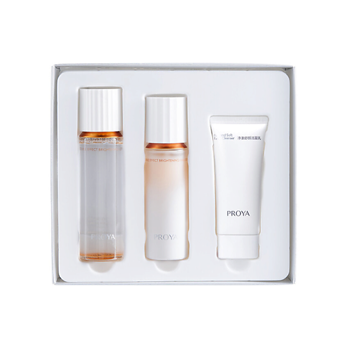 Набор средств для лица PROYA Набор для ухода за лицом Double Effect Brightening: Лосьон + Эмульсия + Очищающее средство