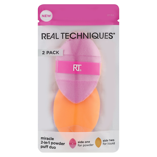 Набор спонжей для макияжа REAL TECHNIQUES Набор спонжей Miracle 2-In-1 Powder Puff Duo