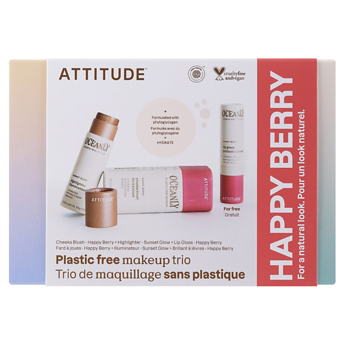 Набор средств для макияжа ATTITUDE Набор для макияжа Oceanly Makeup Kit - Happy Berry