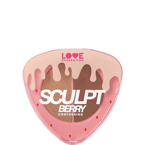 Контуринг LOVE GENERATION Палетка для контуринга лица SculptBerry шелковистая текстура