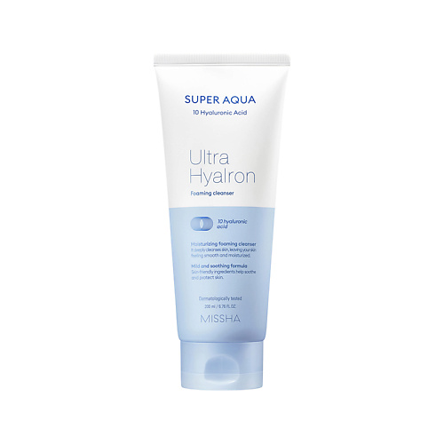Гель для умывания MISSHA Пенка для умывания SUPER AQUA ULTRA HYALRON очищающая для снятия макияжа