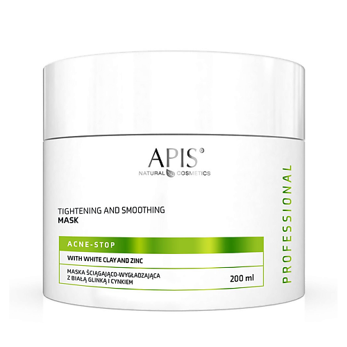 Маска для лица APIS NATURAL COSMETICS Маска для лица с белой глиной и цинком Tightening And Smoothing
