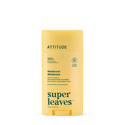 Дезодорант-стик ATTITUDE Дезодорант-стик Super Leaves Earl Grey & Fresh Cucumber