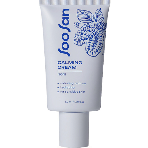 Крем для лица SOOSAN Крем для лица успокаивающий с экстрактом нони Calming Cream With Noni
