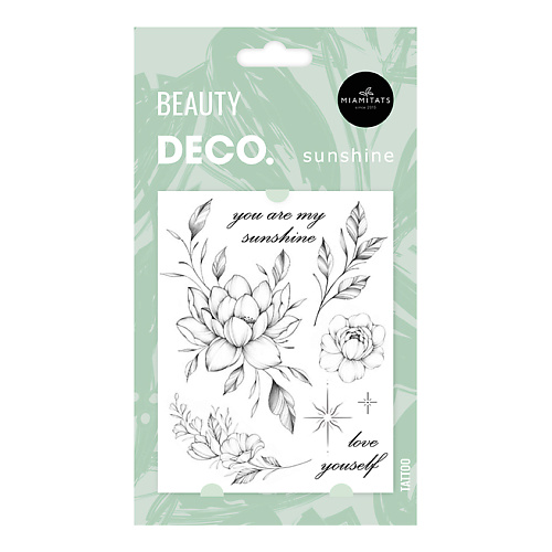 Тату DECO. Набор переводных татуировок для тела SPRING FLOWER by Miami Tattoos (Sunshine)